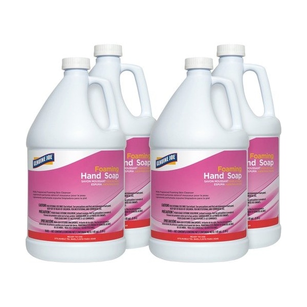 Genuine Joe Handwash, Foam, Ultra Mild, 1 Gallon, Pink, 4PK PK4 GJO18418CT - main